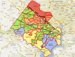 Fairfax County High School Boundaries Map