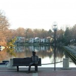 Statue of Robert E. Simon (Reston Founder) at Lake Anne