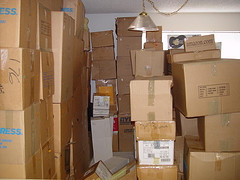 A house-full of packed boxes