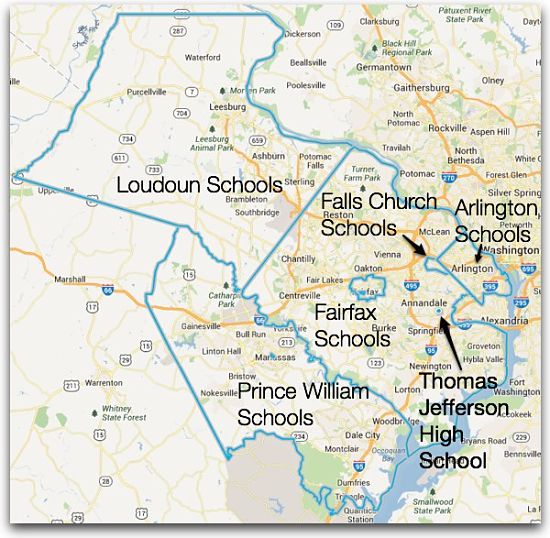 Thomas Jefferson High School Participating School Districts in Northern Virginia