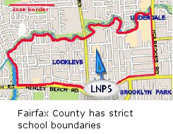 Fairfax County has strict school boundaries