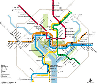 Metro System Map with new Silver Line