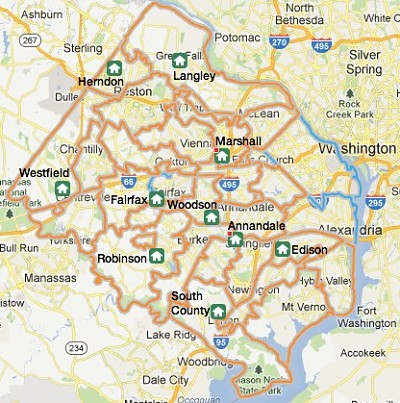 Fairfax County Real Estate Map of ~500k homes